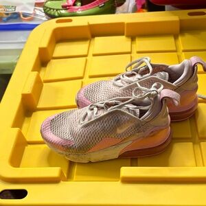 Nike Kids Pink and Cream Sneakers